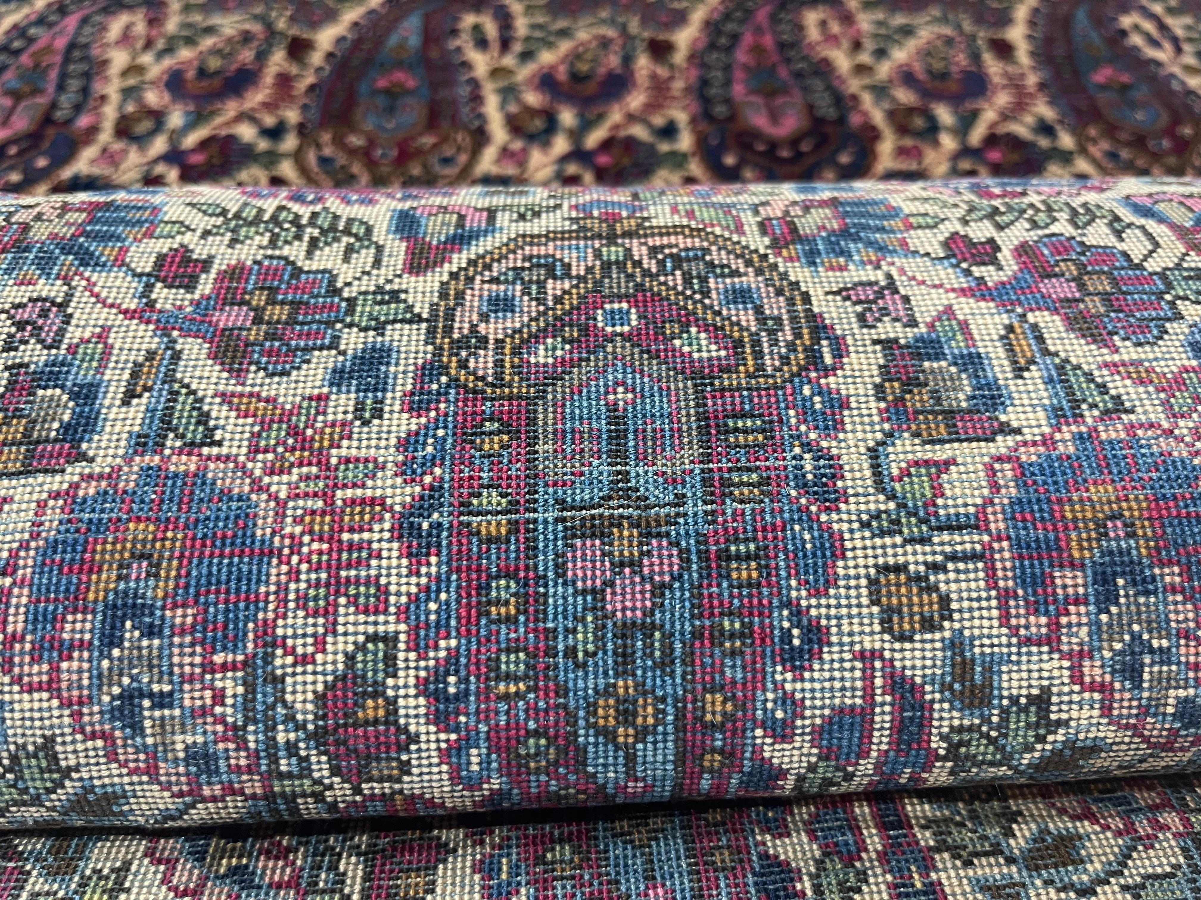 Extremely Fine Antique Persian Silk Mohtasham Kashan Rug 4'2