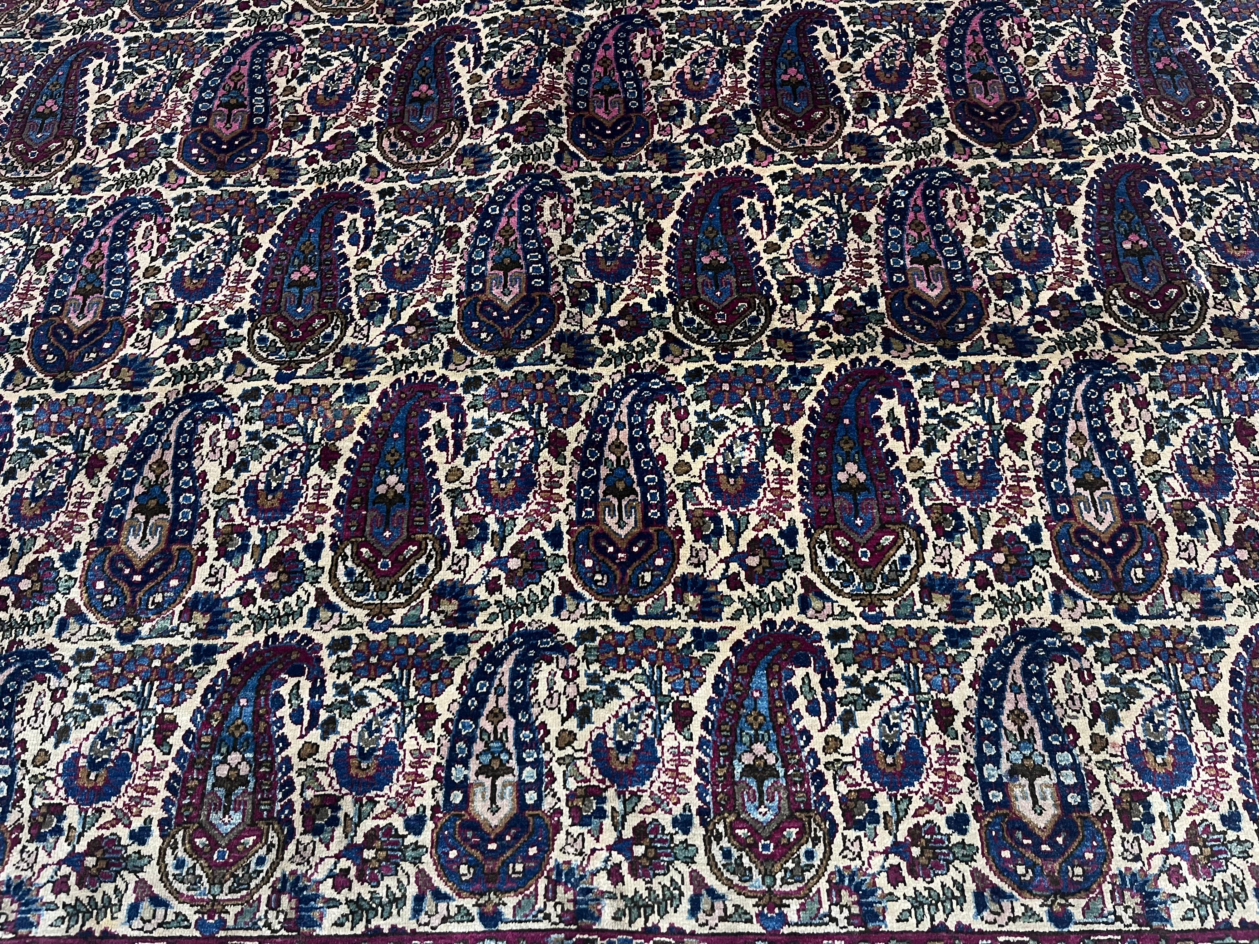 Extremely Fine Antique Persian Silk Mohtasham Kashan Rug 4'2
