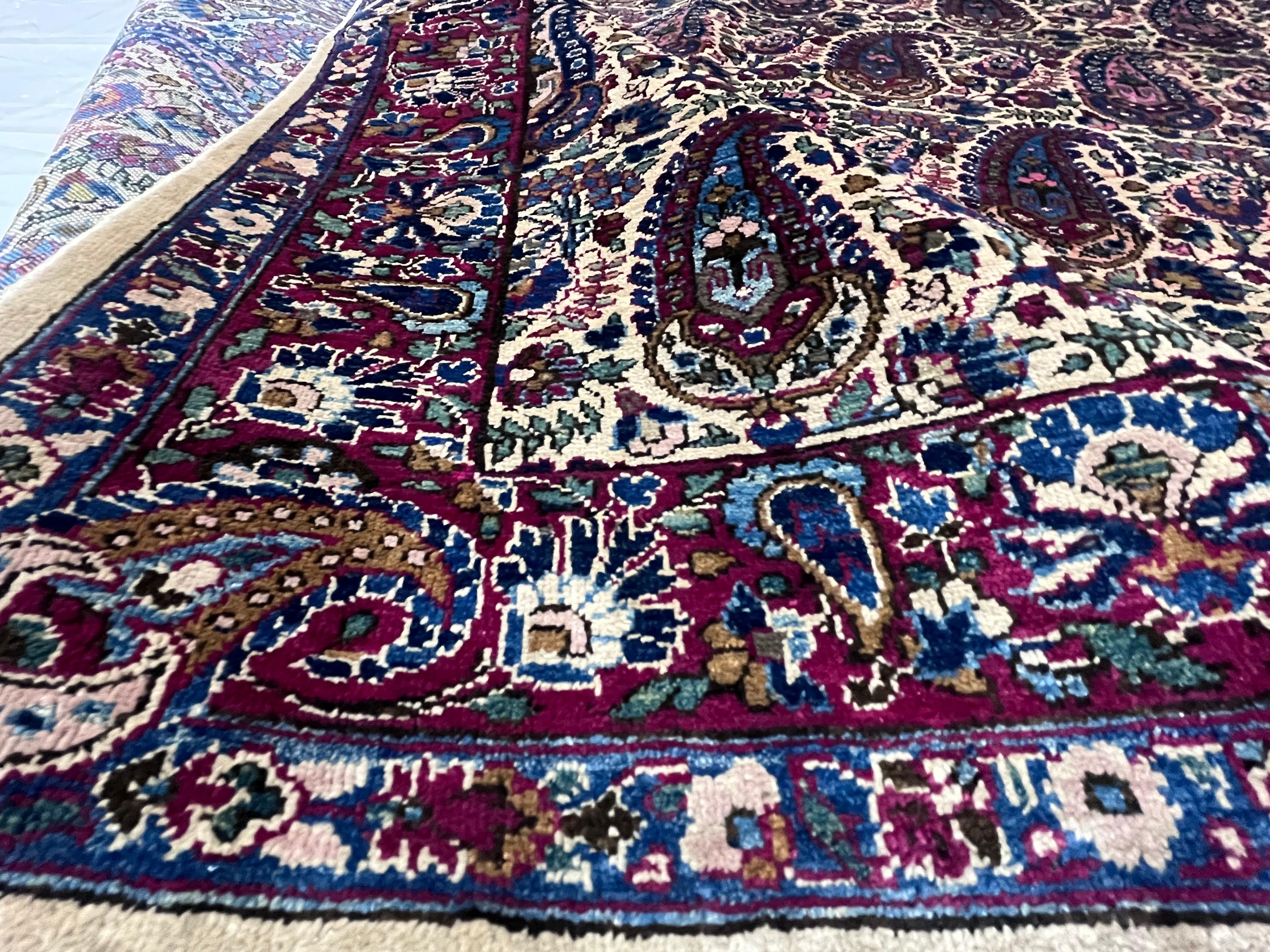 Extremely Fine Antique Persian Silk Mohtasham Kashan Rug 4'2
