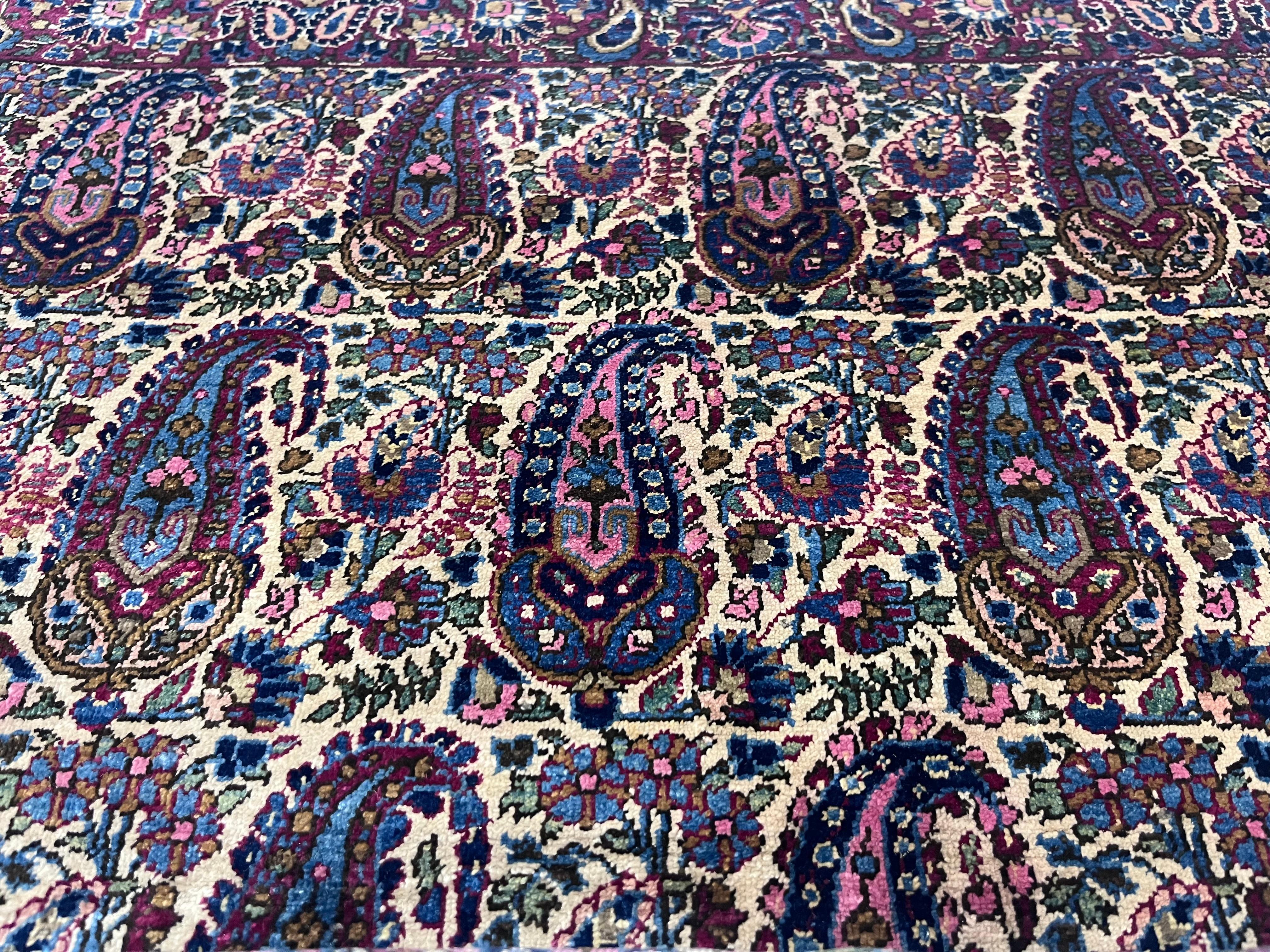 Extremely Fine Antique Persian Silk Mohtasham Kashan Rug 4'2