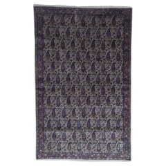 Extremely Fine Antique Persian Silk Mohtasham Kashan Rug 4'2" x 6’9"