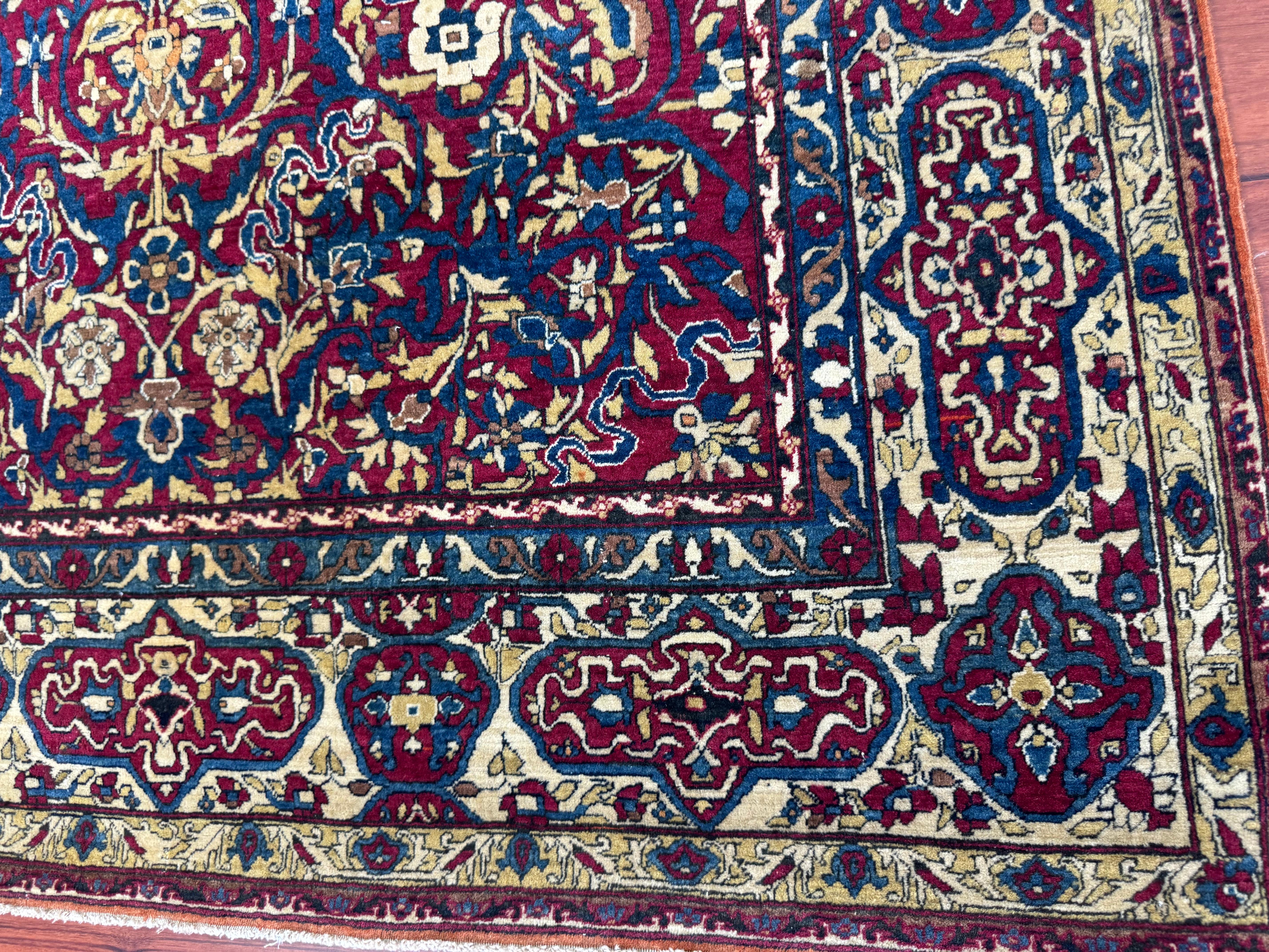 Extremely Fine Antique Persian Tehran Rug For Sale 4