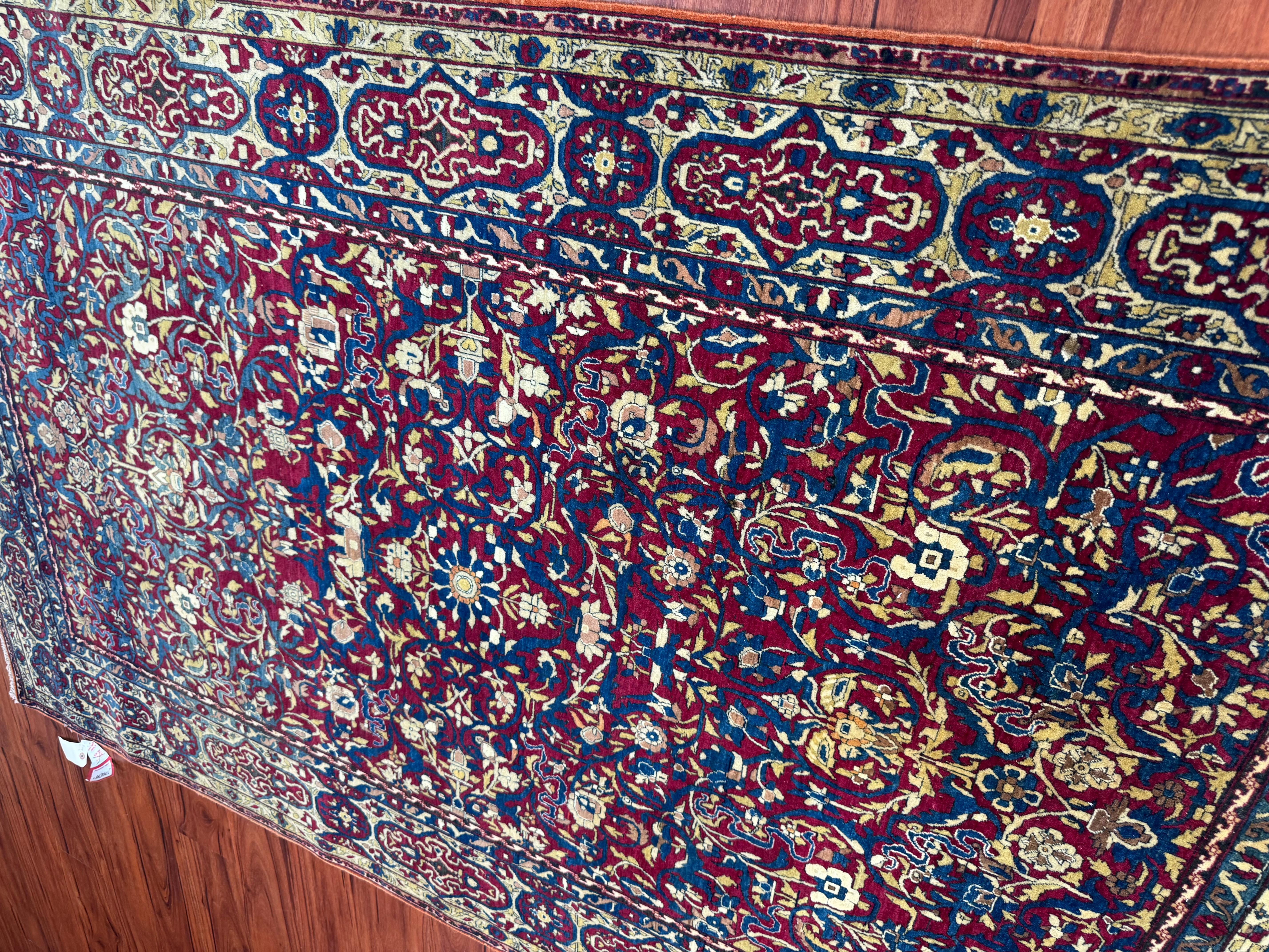 Extremely Fine Antique Persian Tehran Rug For Sale 6