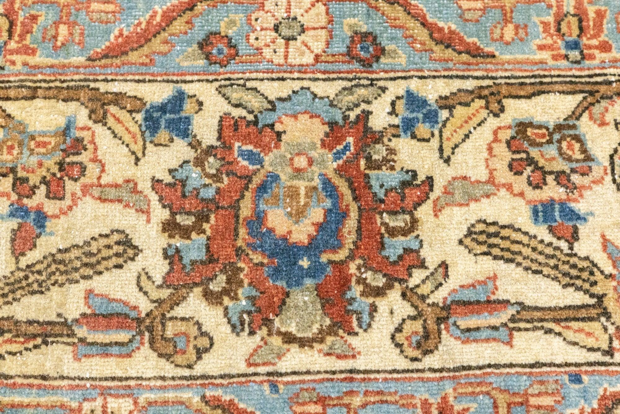 Äußerst feine antike persische Teheraner Wolle  Teppich 7'10'' x 10'5'' (Persisch) im Angebot