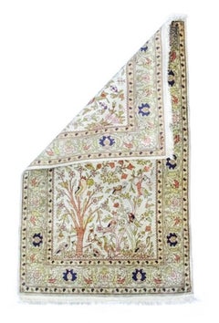 Extremely Fine Antique Turkish Silk Hereke Rug 2'0" x 3’5”