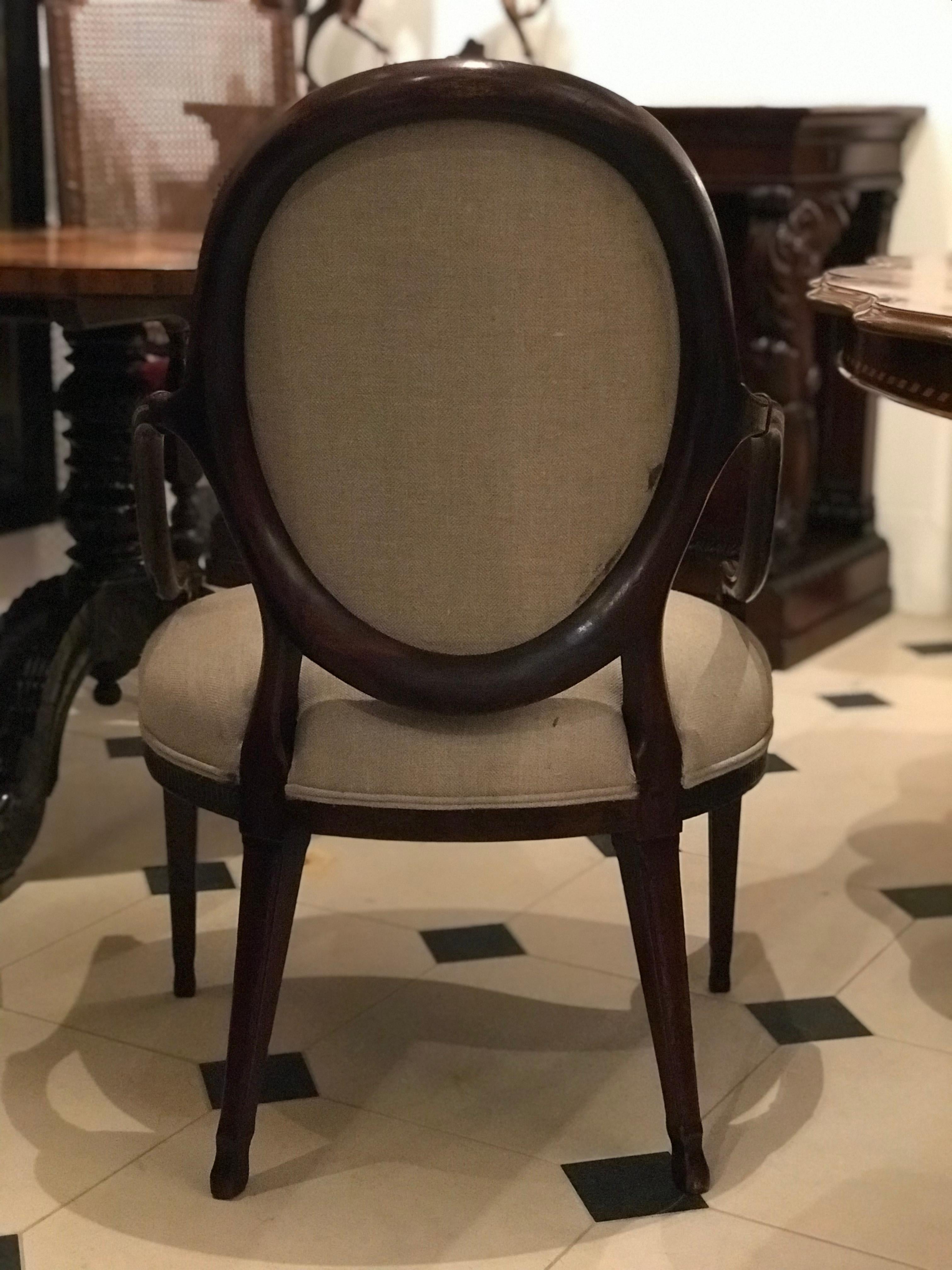 Anglais Chaise Gillows en acajou d'une finesse extrêmement fine, vers 1800 en vente