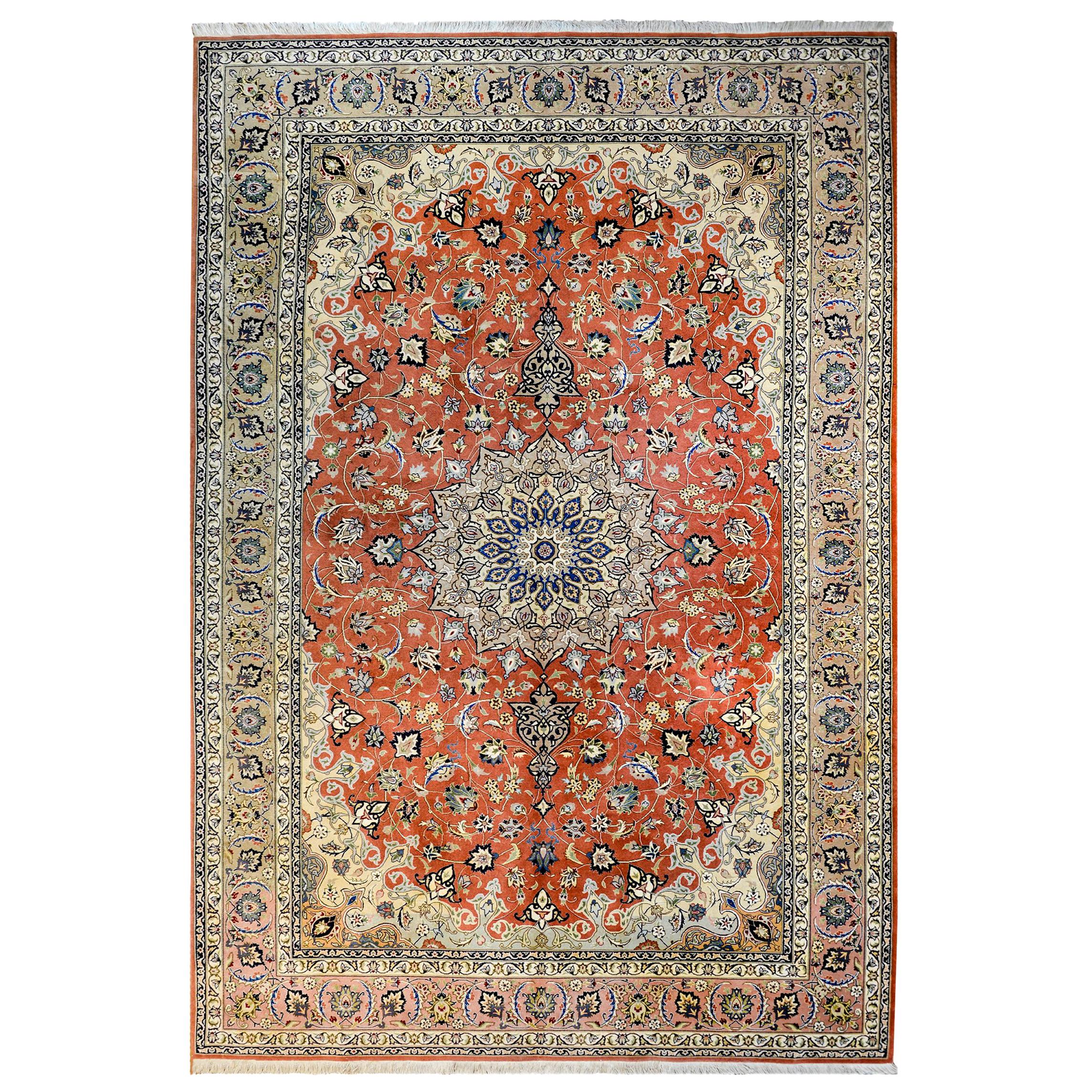 Extremely Fine Late 20th Century Tabriz Rug For Sale