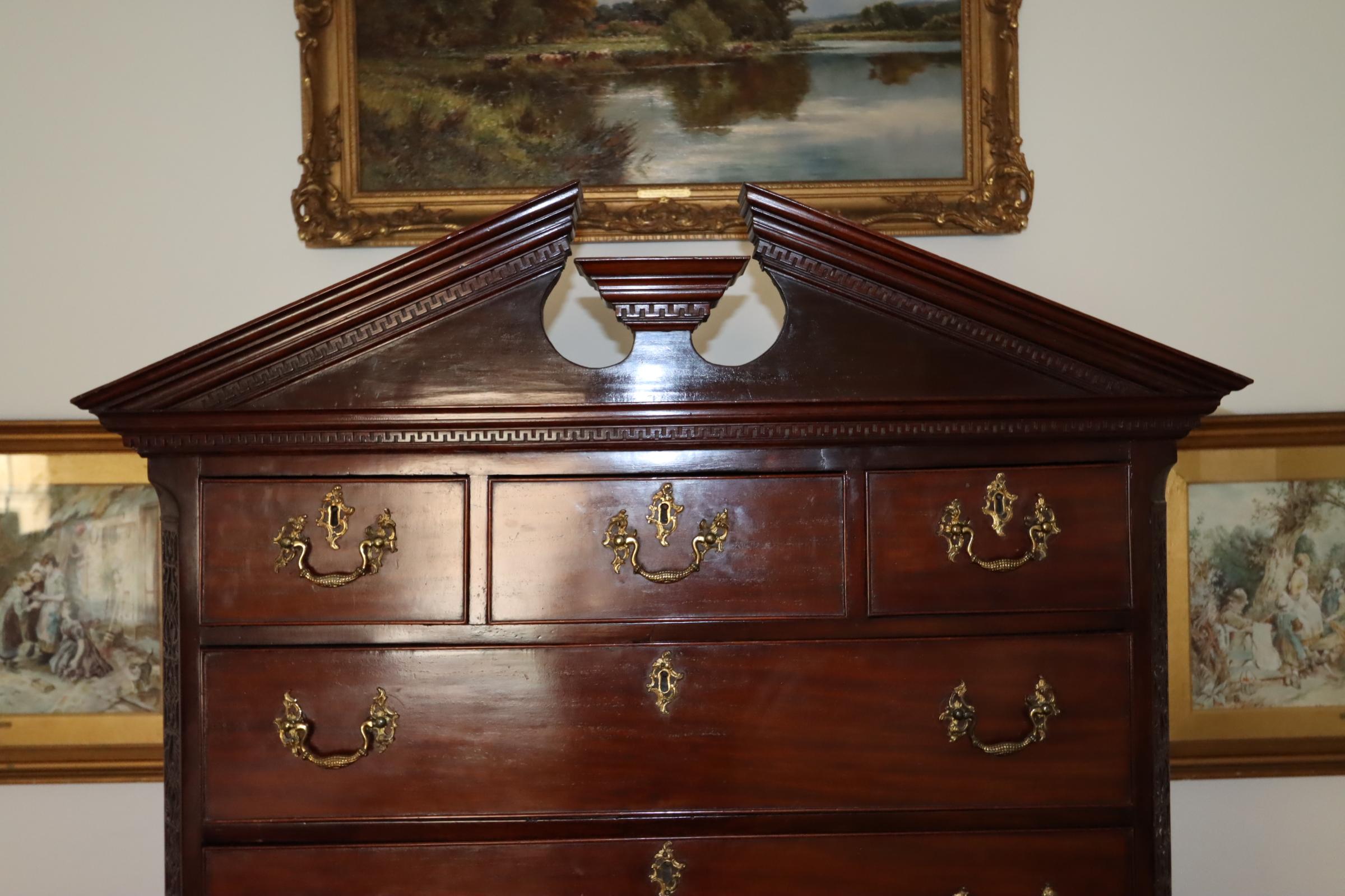 18th Century and Earlier Extremely Fine Mahogany Chest on Chest (Tallboy), 18th Century For Sale