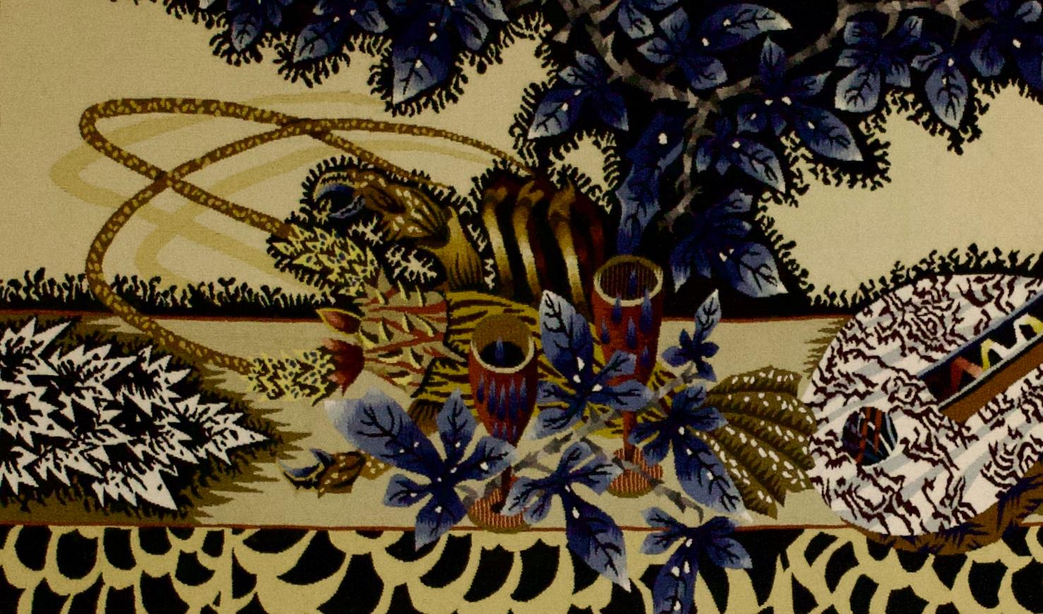 Extremely Fine Mid Century French Tapestry Design and Signed by Jean Luca In Excellent Condition For Sale In New York, NY