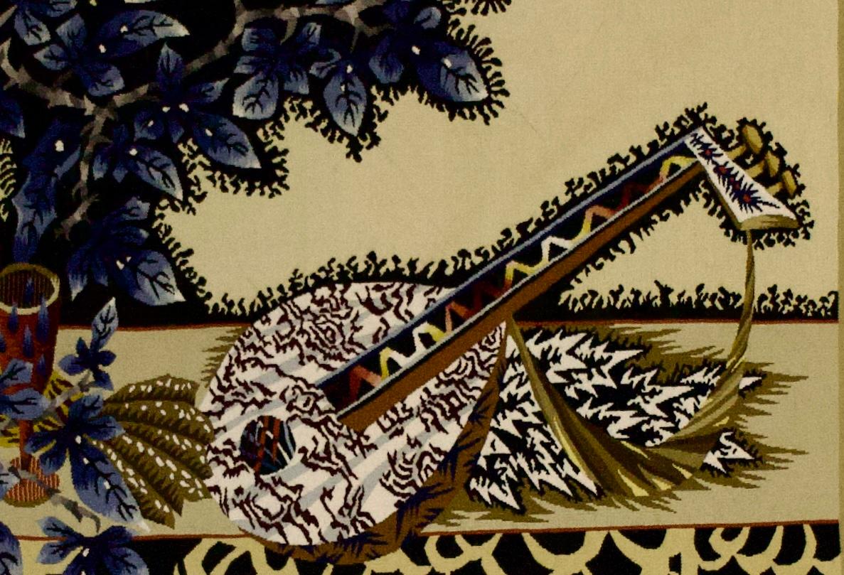 20th Century Extremely Fine Mid Century French Tapestry Design and Signed by Jean Luca For Sale
