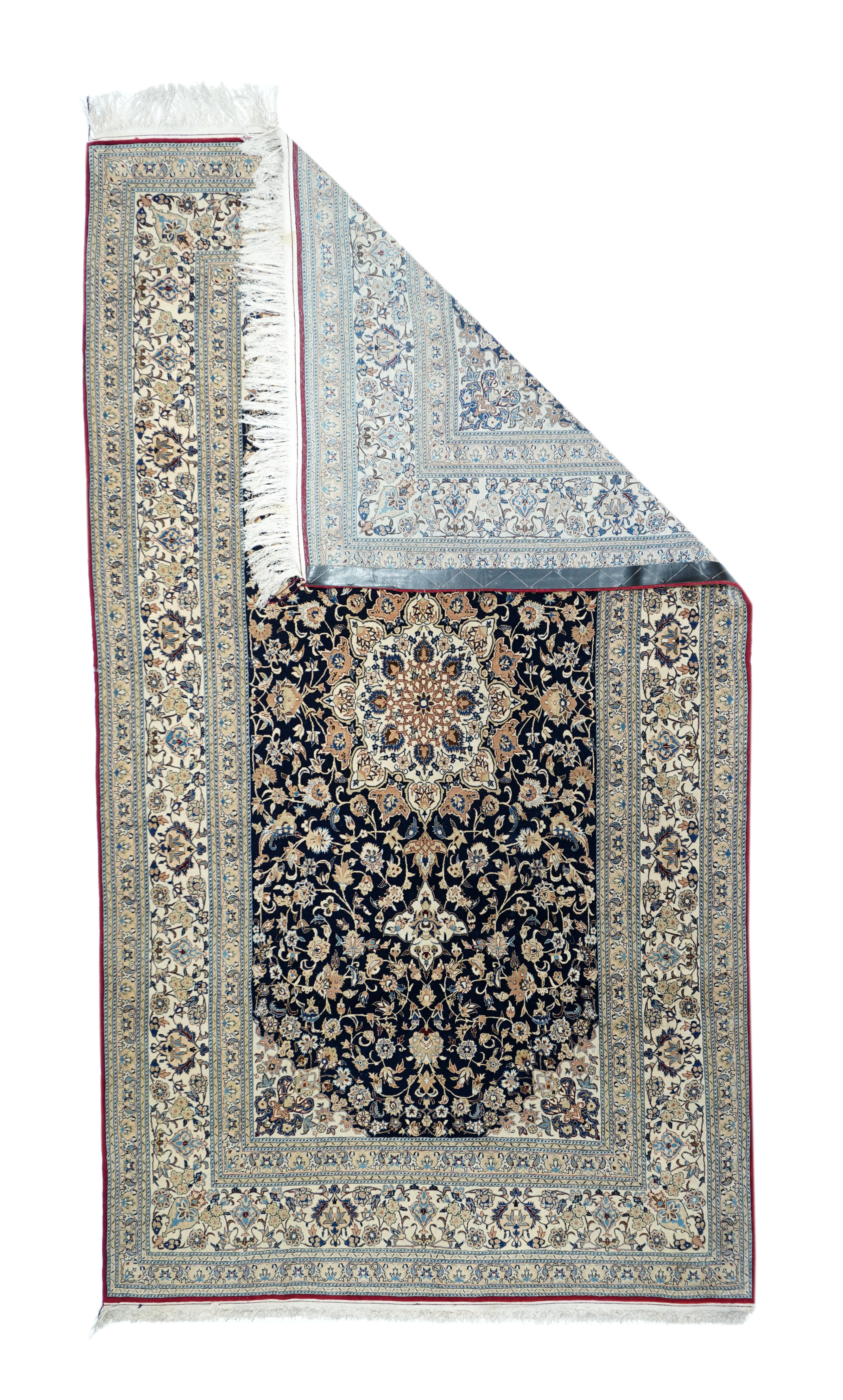 Extremely Fine Persian Habibian Wool and Silk (One of Pair( Rug 5'4'' x 9'6''.