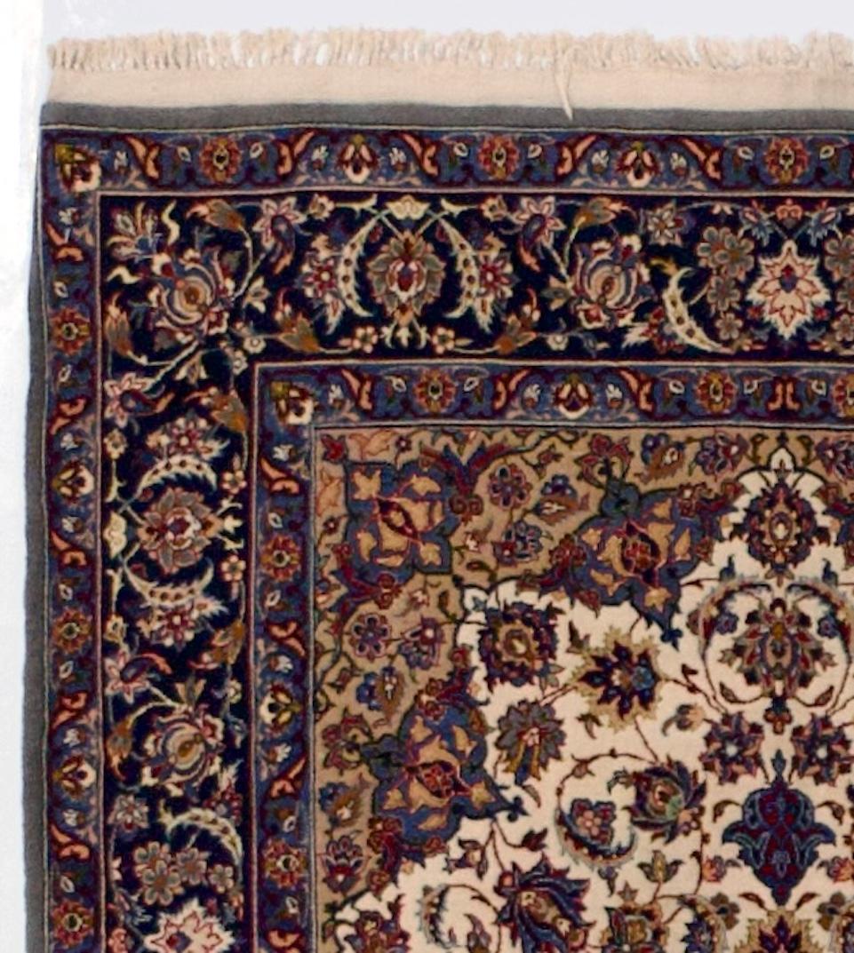 Extrem feiner persischer Isfahan-Teppich 3'5