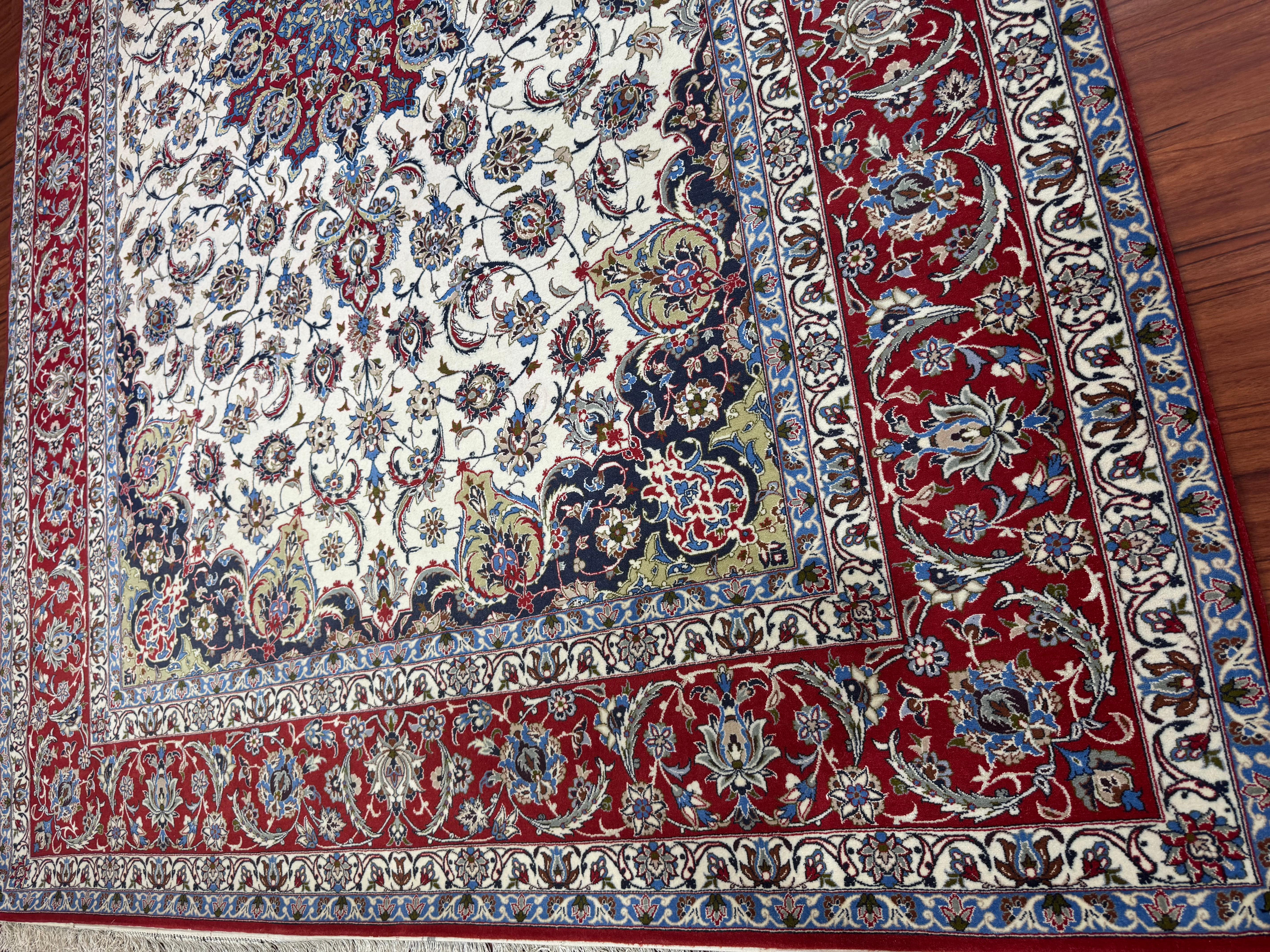 Tappeto persiano Isfahan estremamente pregiato in vendita 8