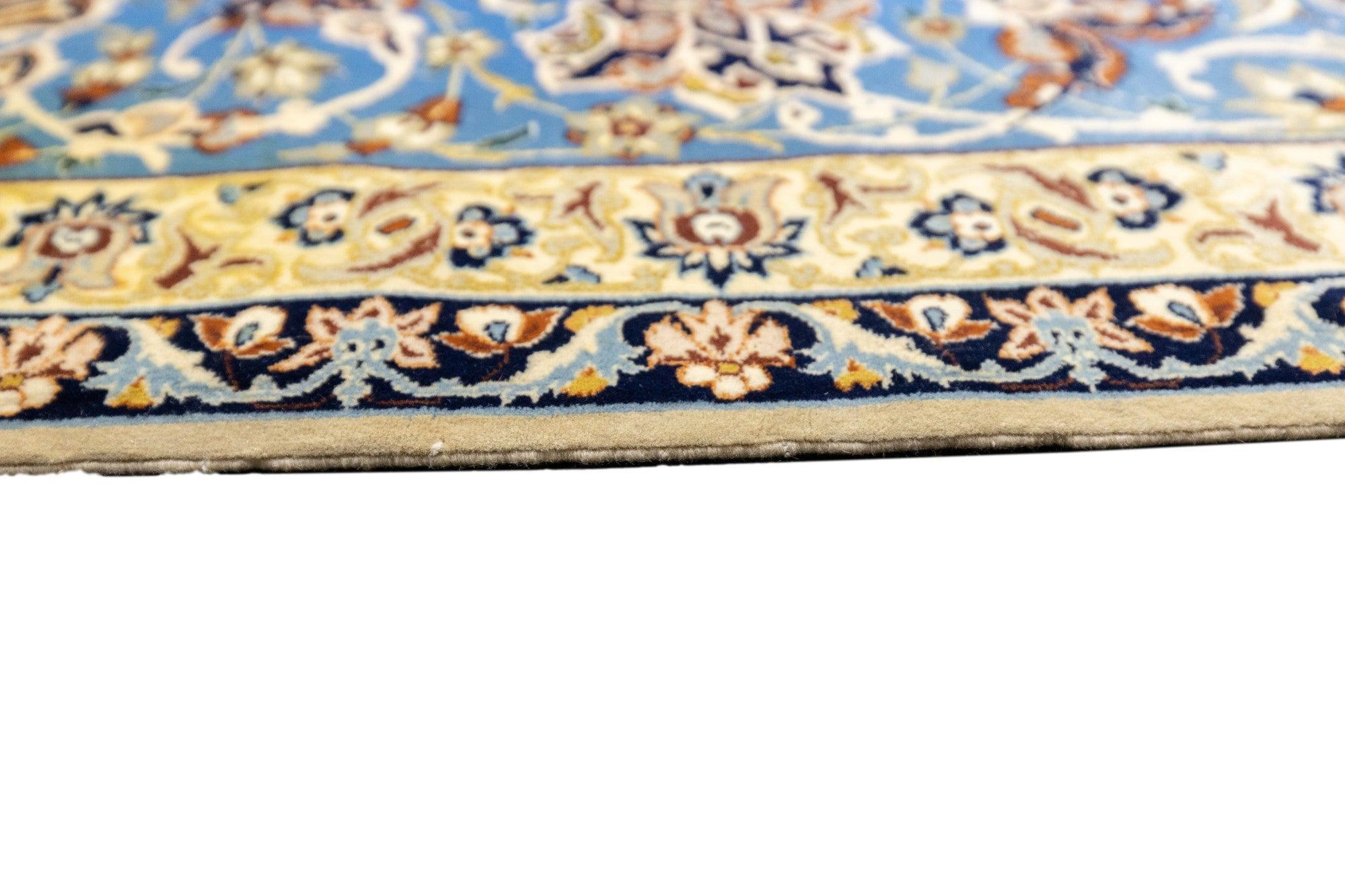 Tappeto persiano Isfahan in lana e seta estremamente fine 10'6'' x 13'11'' in vendita 1