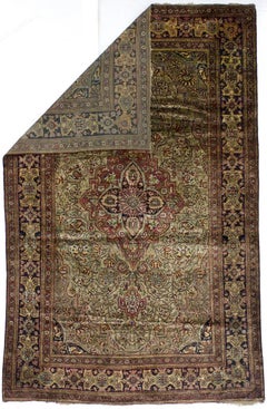 Extremely  Fine Persian Mohtasham Kashan Silk Woven by a master weaver Rug