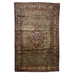 Extremely  Fine Persian Mohtasham Kashan Silk Woven by a master weaver Rug