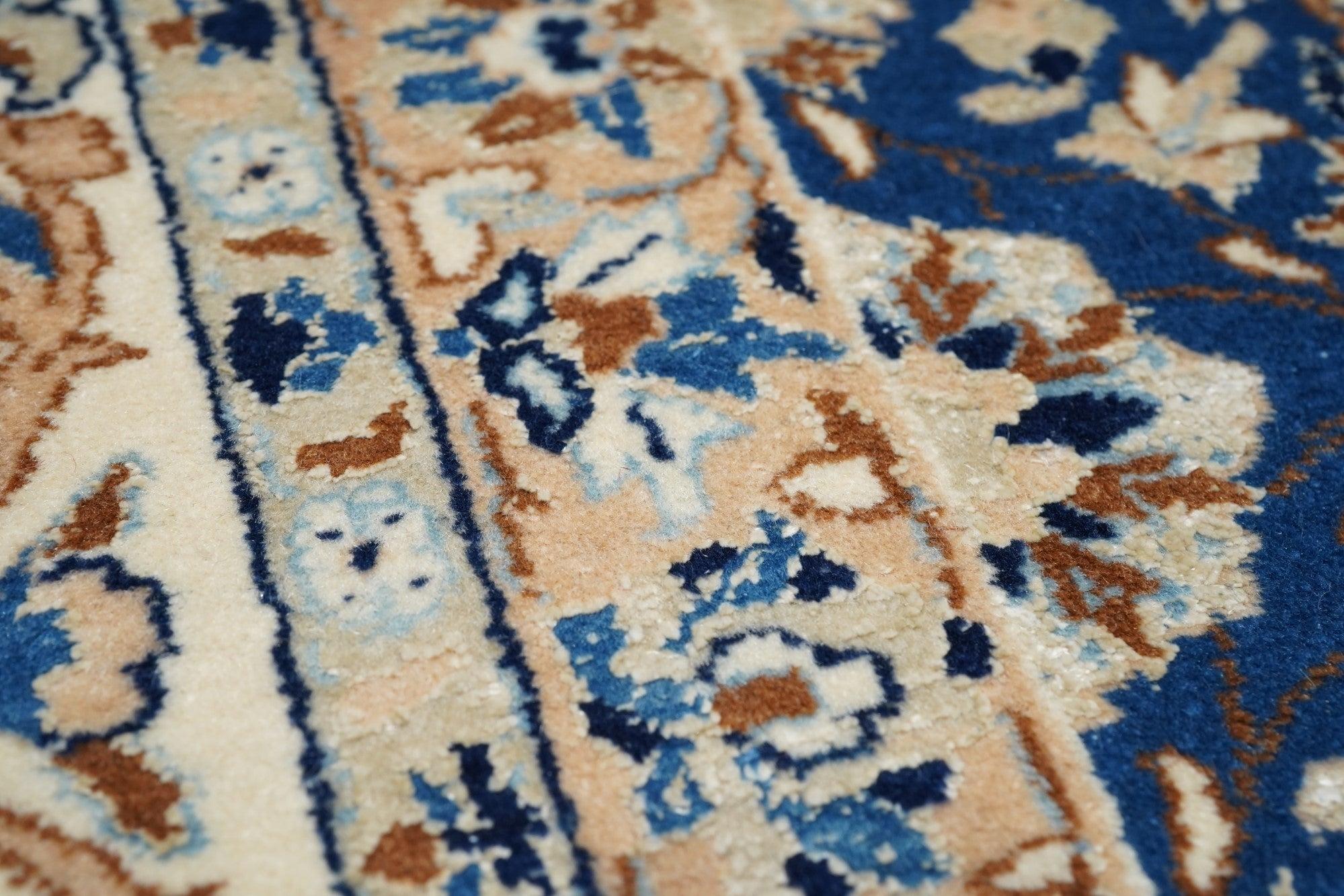 Extremely Fine Persian Nain HabibianRrug Wool & Silk 8'3'' x 11'9'' For Sale 3
