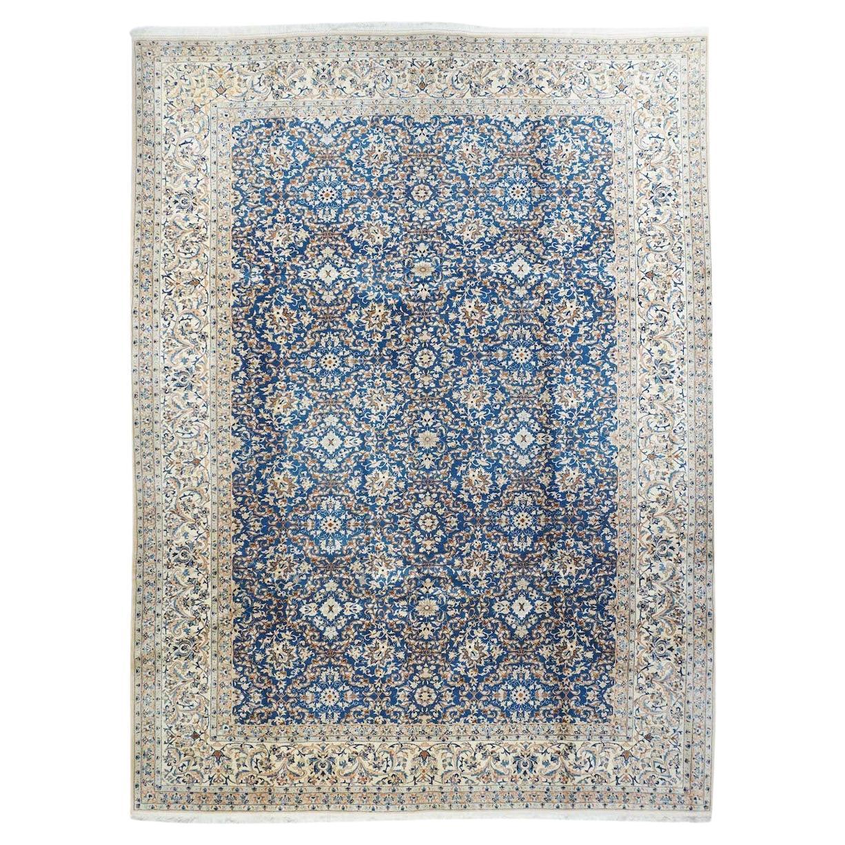 Äußerst feiner persischer Nain Habibianrug aus Wolle und Seide 8'3'' x 11'9''
