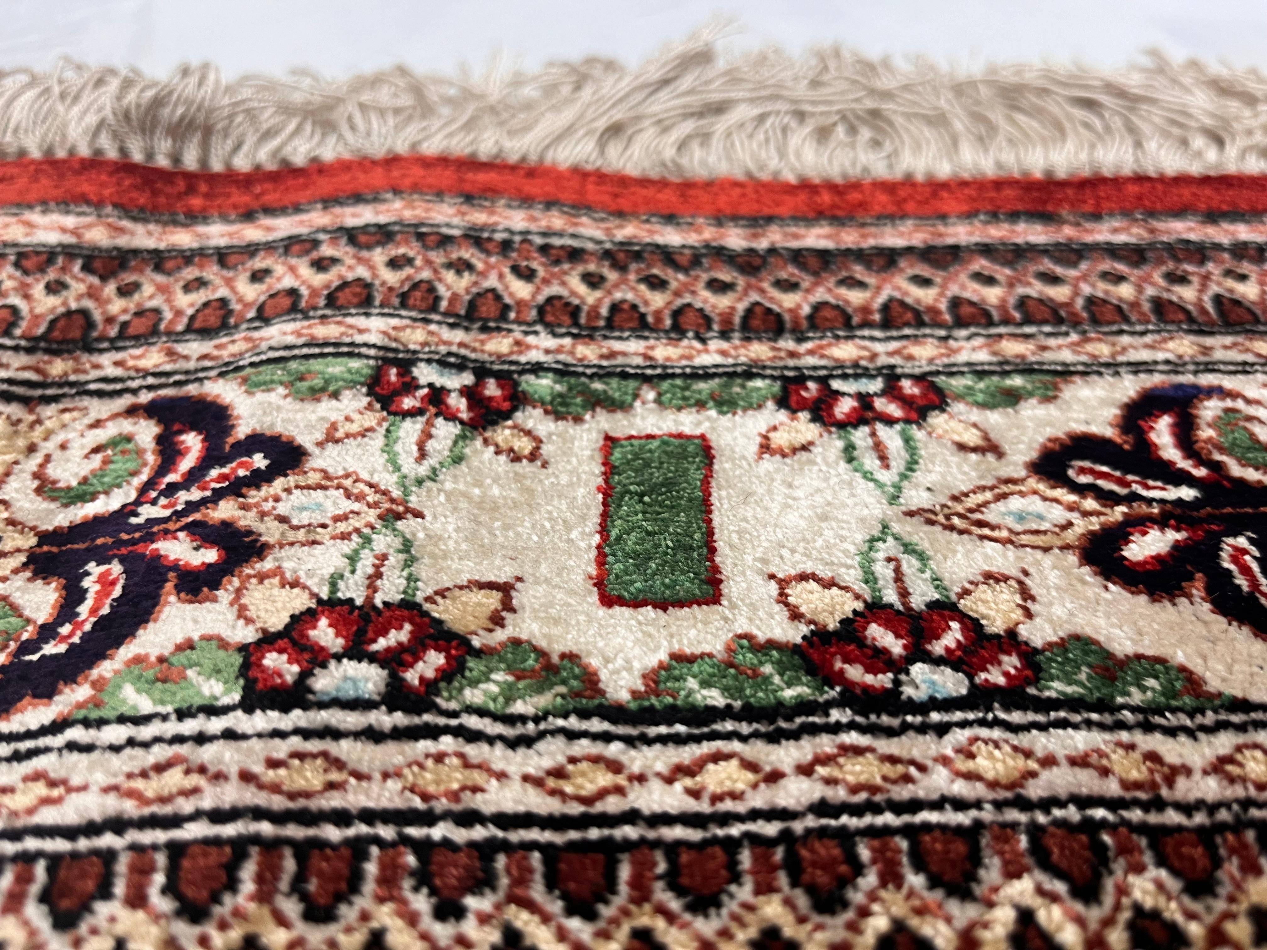 Extremely Fine Persian Silk Qum Pictorial with Jesus Christ 3’3
