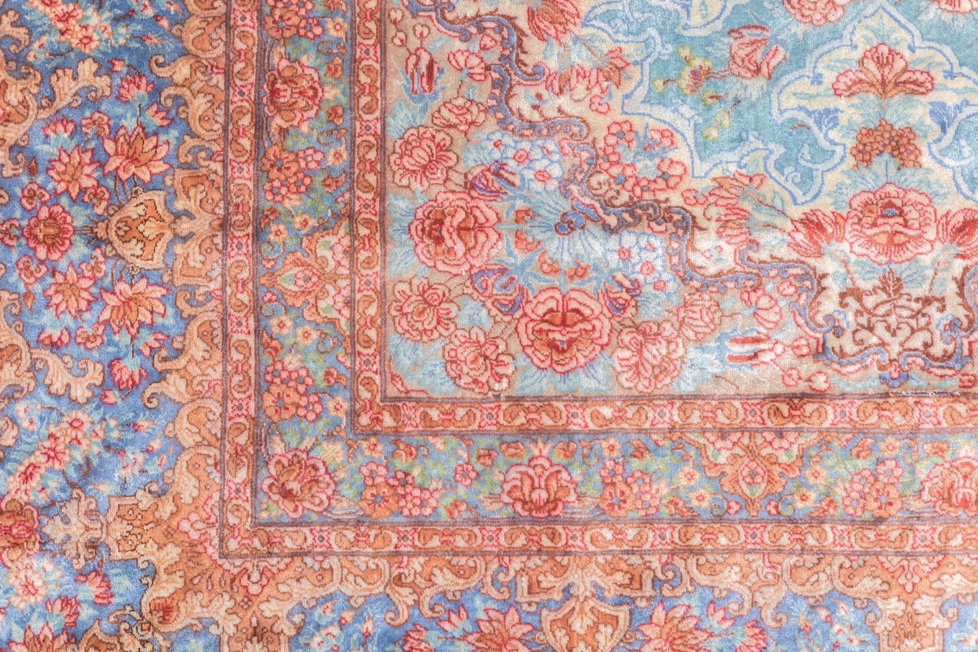 Tappeto Qum in seta persiana estremamente fine 6'3'' x 10'2'' in vendita 3