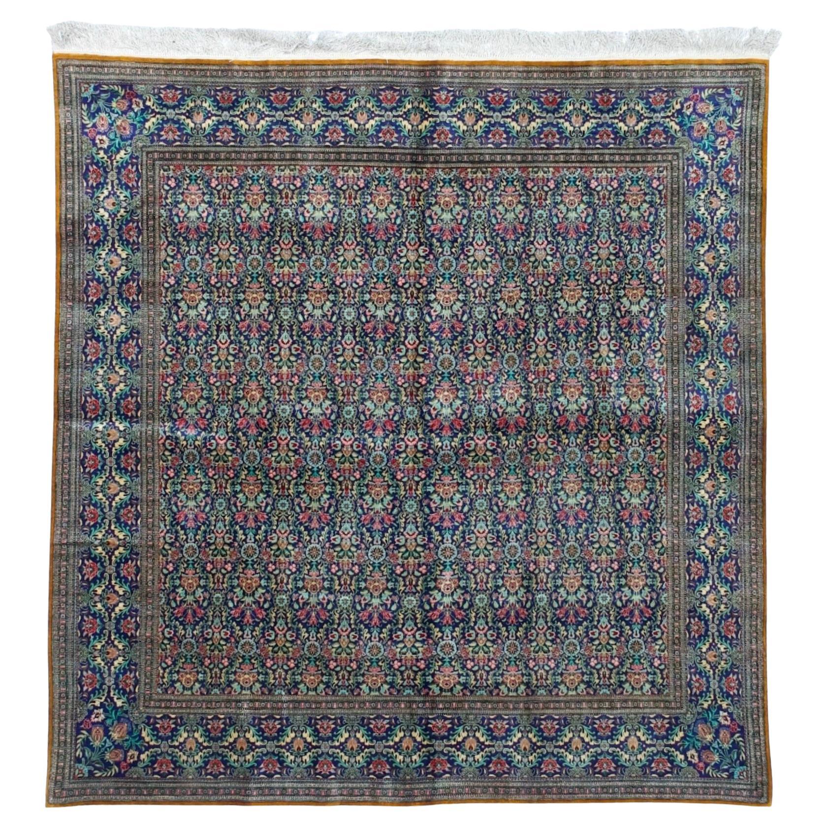 Tappeto Qum in seta persiana estremamente fine 6'4" x 6'5"