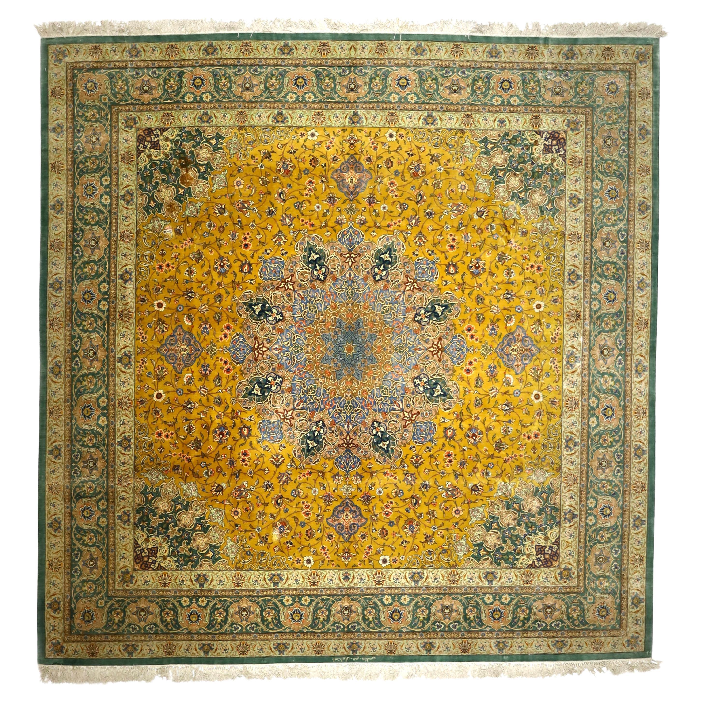 Tappeto Qum in seta persiana estremamente fine 8'0" x 8'2"