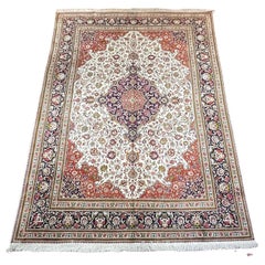 Vintage Extremely Fine Persian Silk Qum Rug/Carpet Description: