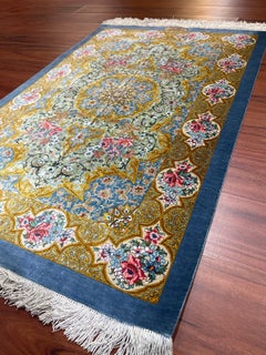 Extremely Fine Persian Silk Qum Rug/Carpet