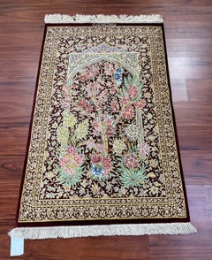 Extremely Fine Persian Silk Qum Rug/Carpet