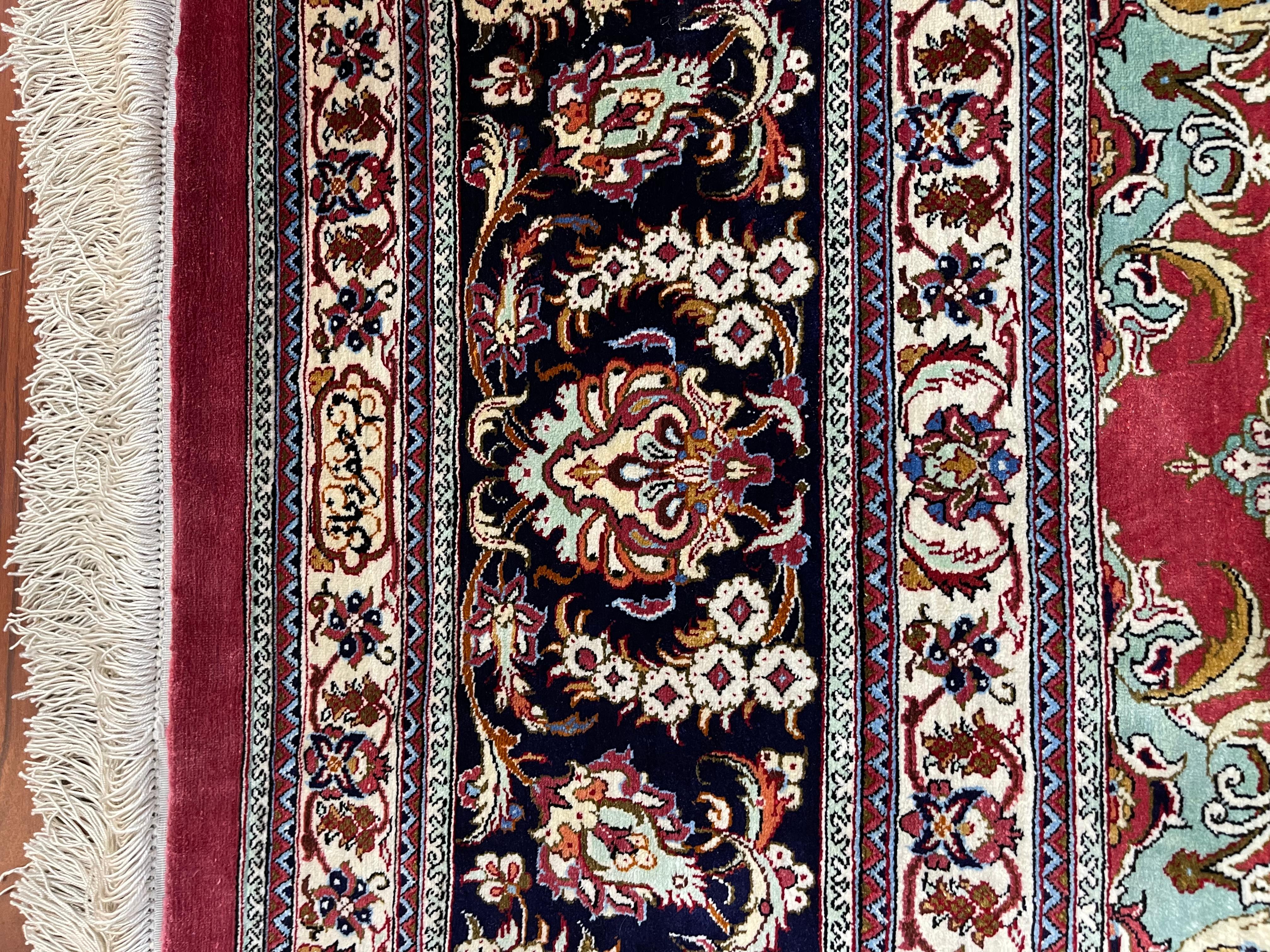 Extremely Fine Persian Silk Qum Rug/Carpet For Sale 1