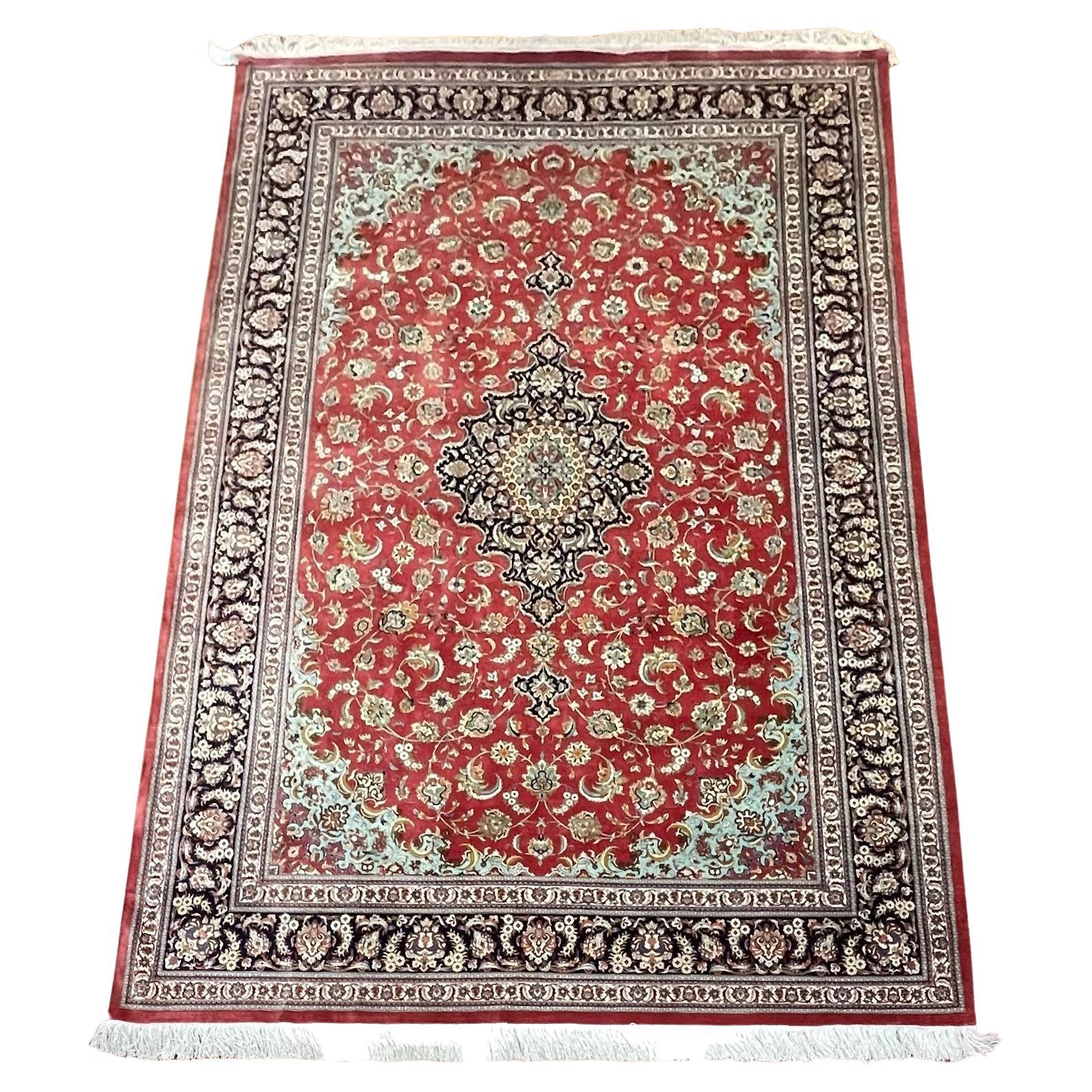 Extremely Fine Persian Silk Qum Rug/Carpet