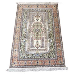 Vintage Extremely Fine Persian Silk Qum Rug/Carpet