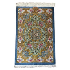 Vintage Extremely Fine Persian Silk Qum Rug/Carpet