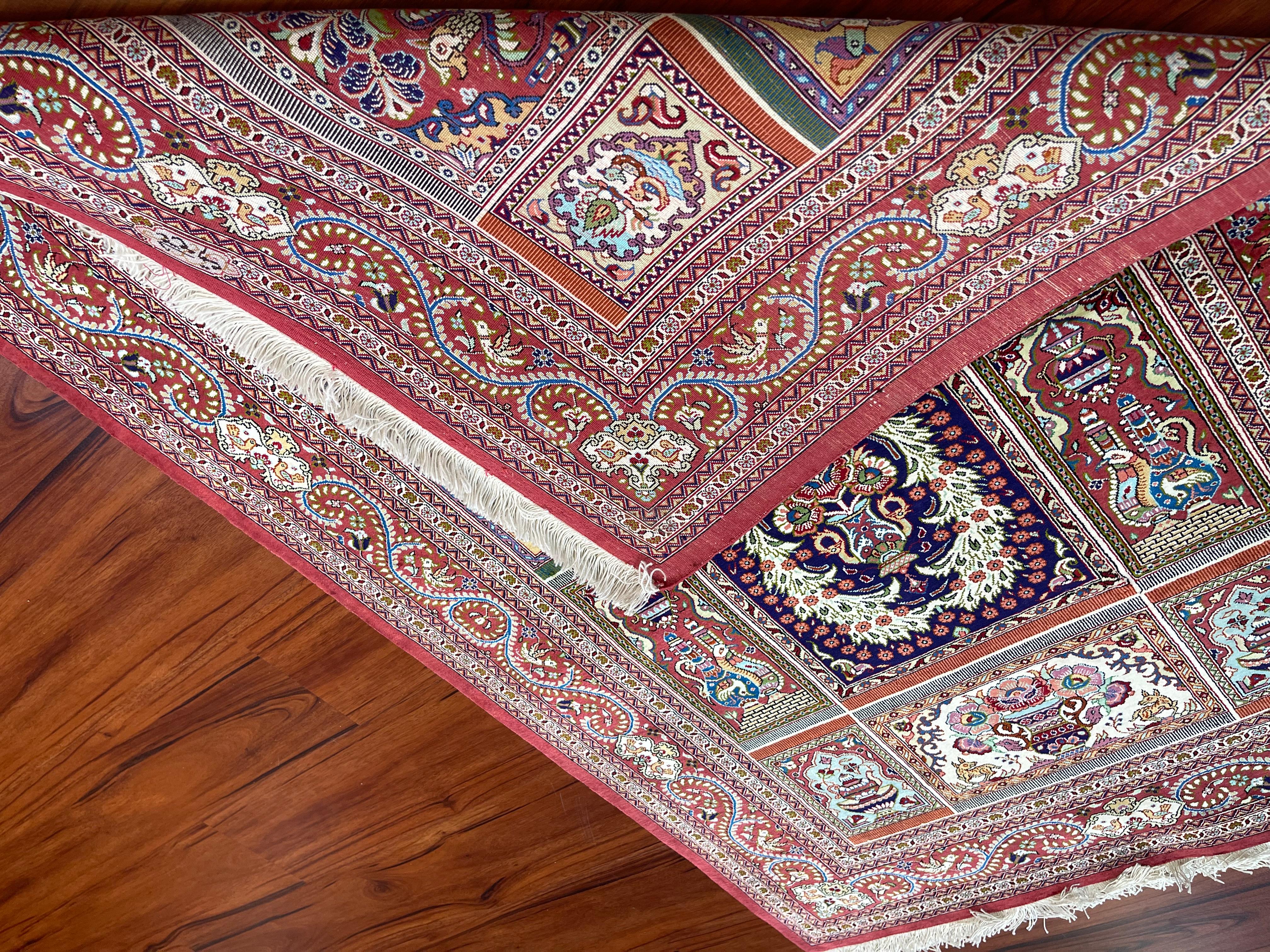 Extremely Fine Persian Silk Qum Rug  For Sale 5