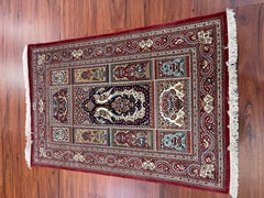 Extremely Fine Persian Silk Qum Rug