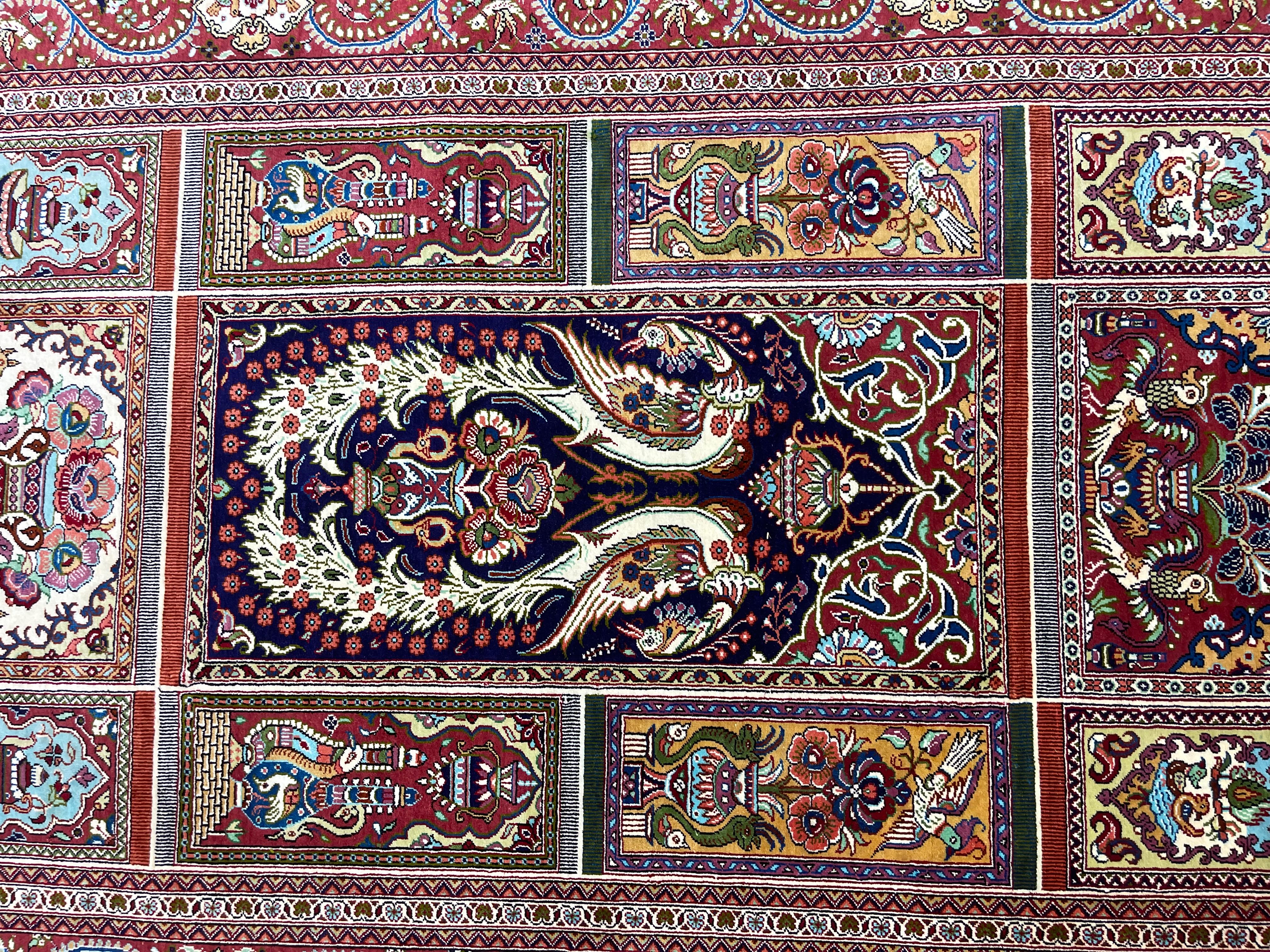 Extremely Fine Persian Silk Qum Rug  In Excellent Condition For Sale In Gainesville, VA