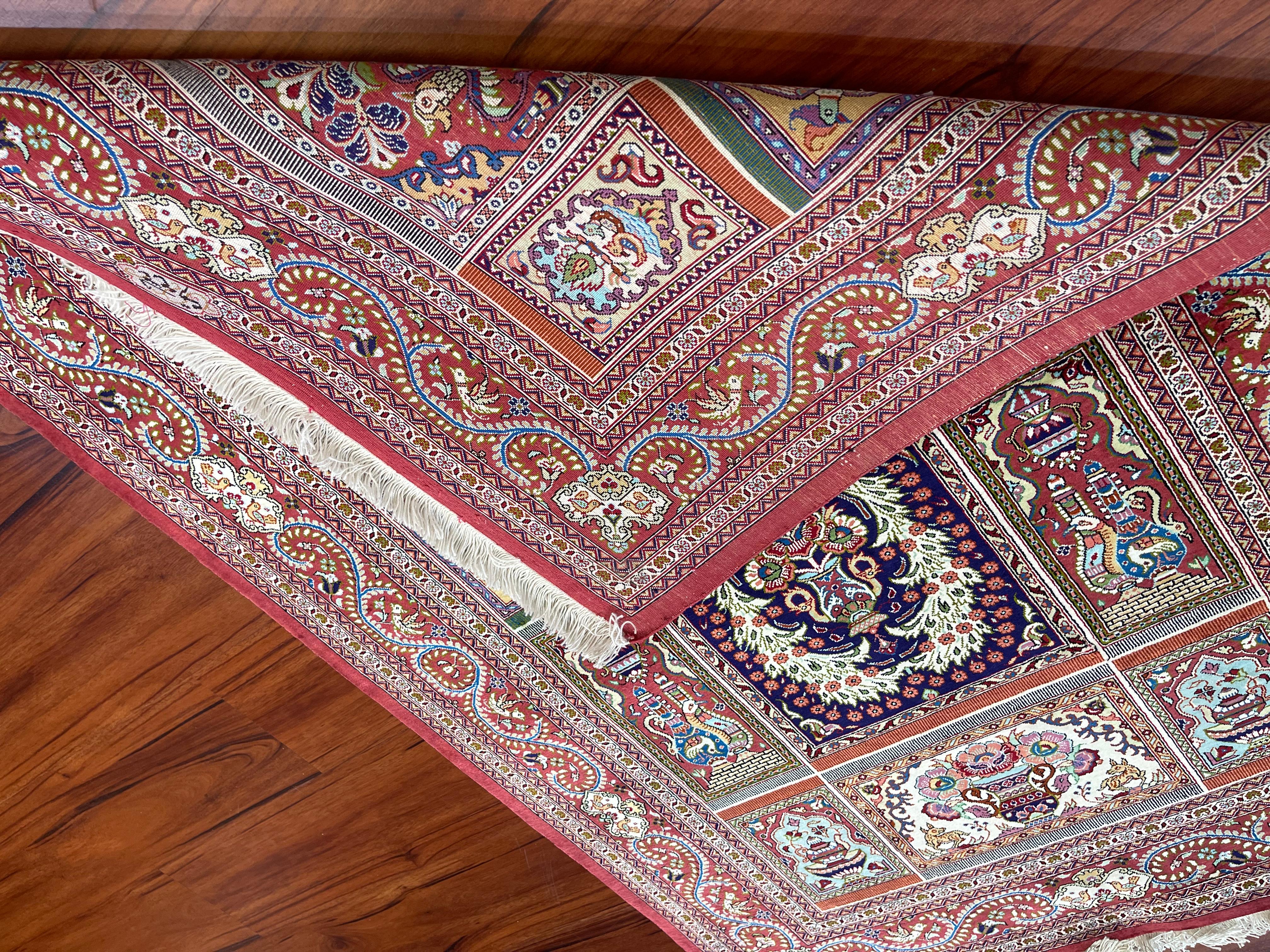 Extremely Fine Persian Silk Qum Rug  For Sale 2