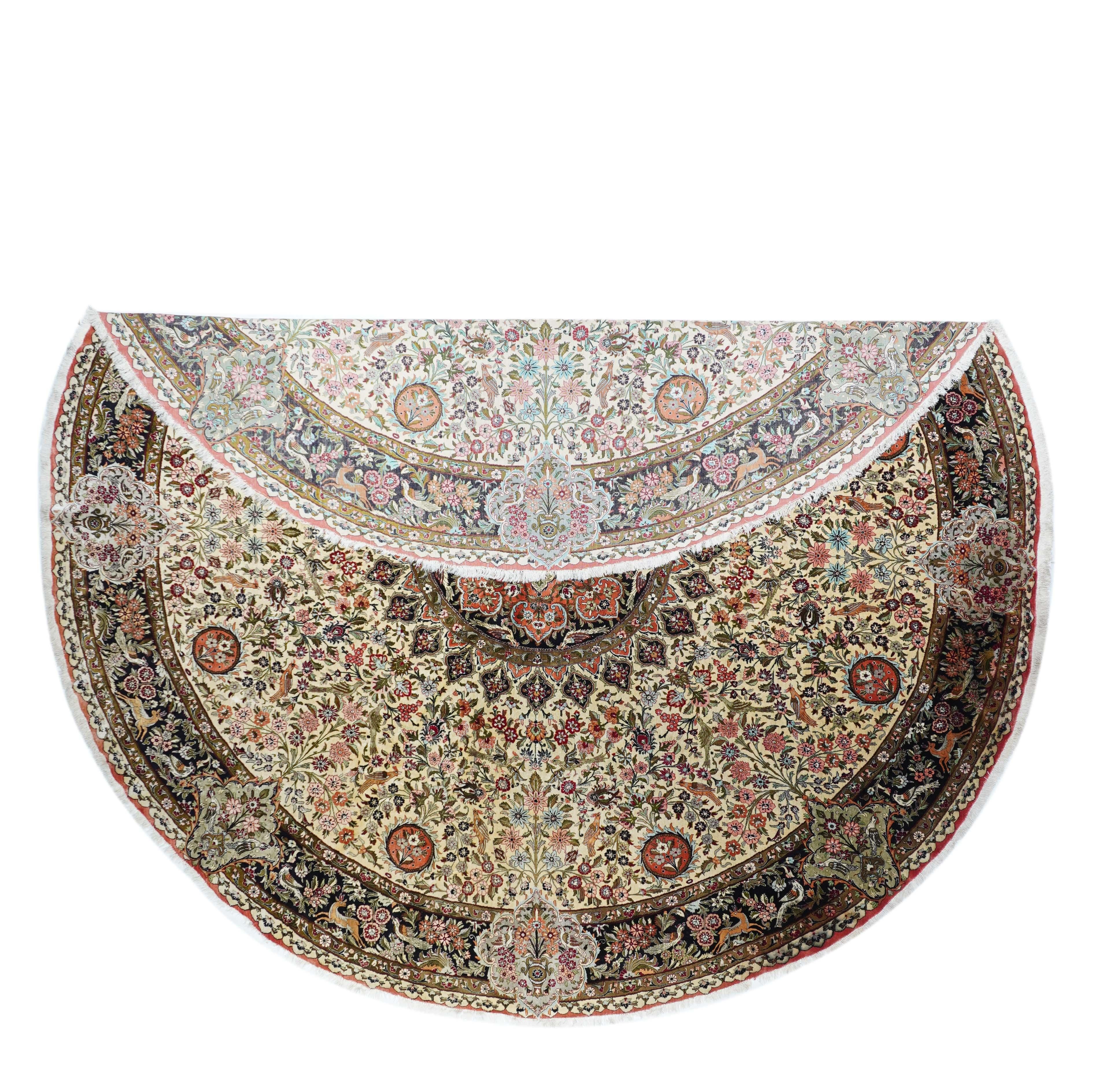 Tappeto persiano estremamente fine Ssilk Qum Vintage 10'0