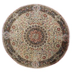 Alfombra Persa Seda Qum Vintage Extremadamente Fina 10'0" x 10'0