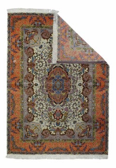 Extremely Fine Persian Tabriz 70 Raj. Wool and Silk with a Silk foundation Rug