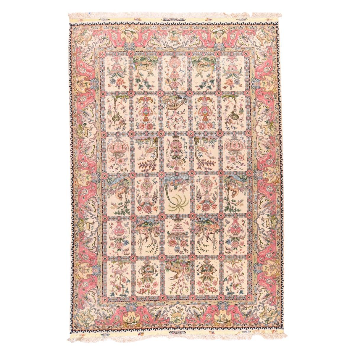 Fine Round Persian Tabriz Area Rug For Sale at 1stDibs