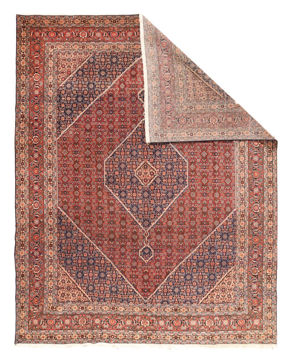 Tappeto estremamente fine Tabriz Mahi persiano tessuto dal maestro tessitore 9'7'' x 12'3''.