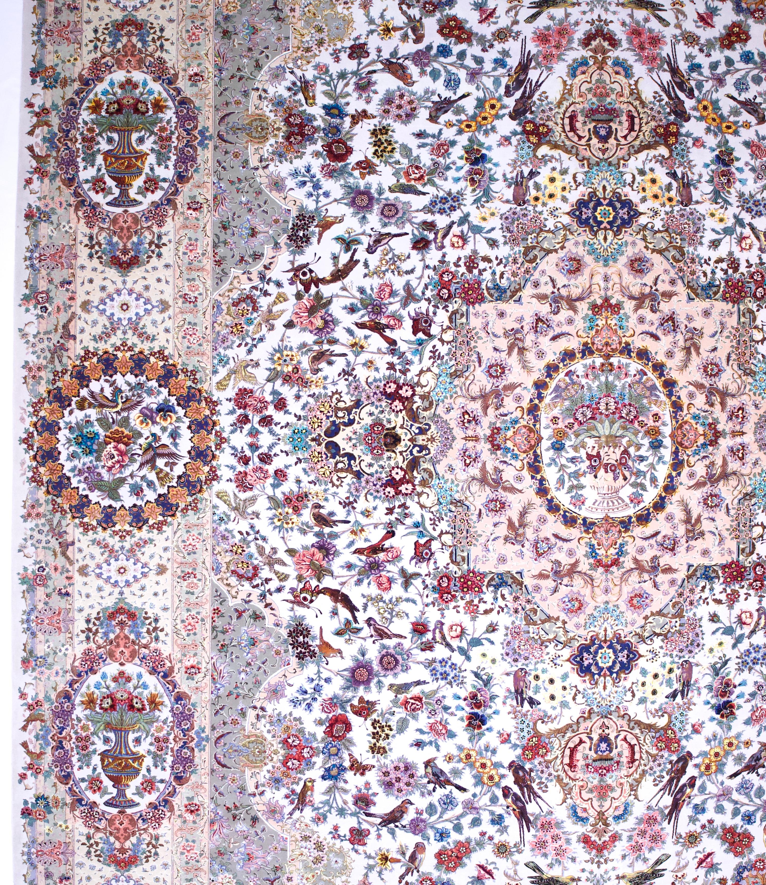Extremely Fine Persian Tabriz Rug 13'0