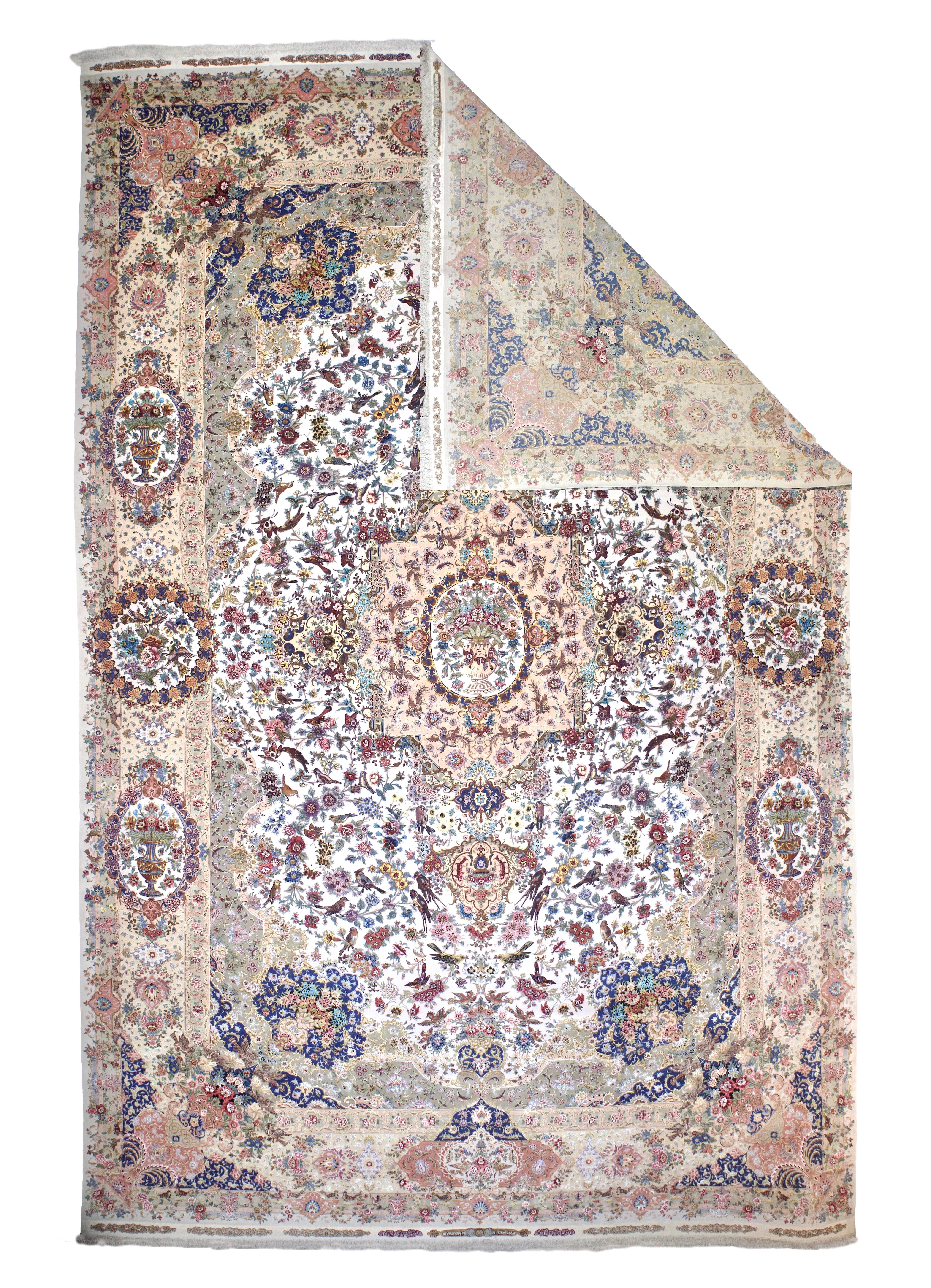 Extremely Fine Persian Tabriz Rug 13'0