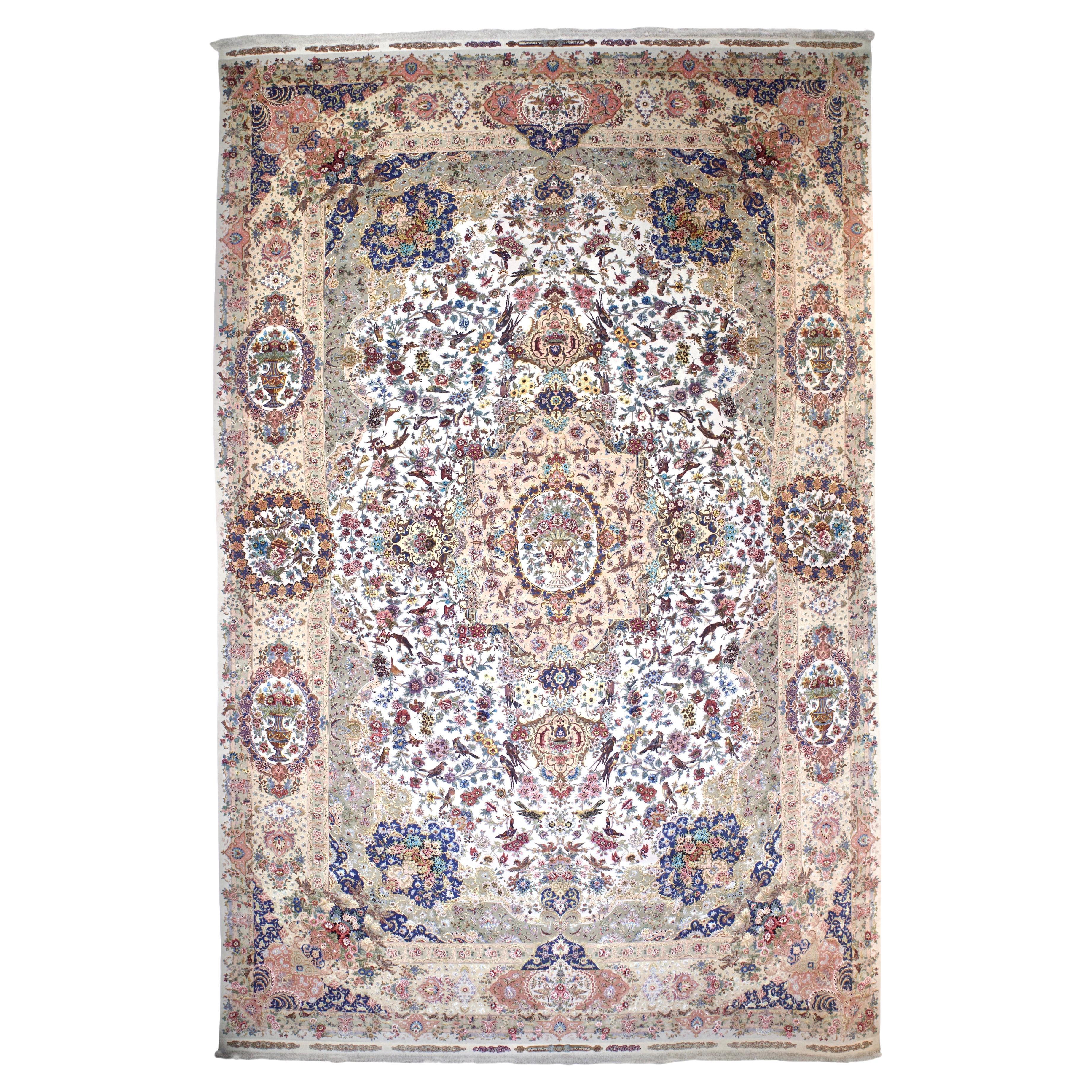 Extremely Fine Persian Tabriz Rug 13'0" x 20’0"
