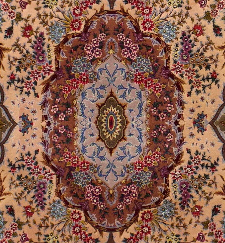 Extremely Fine Persian Tabriz Signed by Master Weaver Rug 6'5