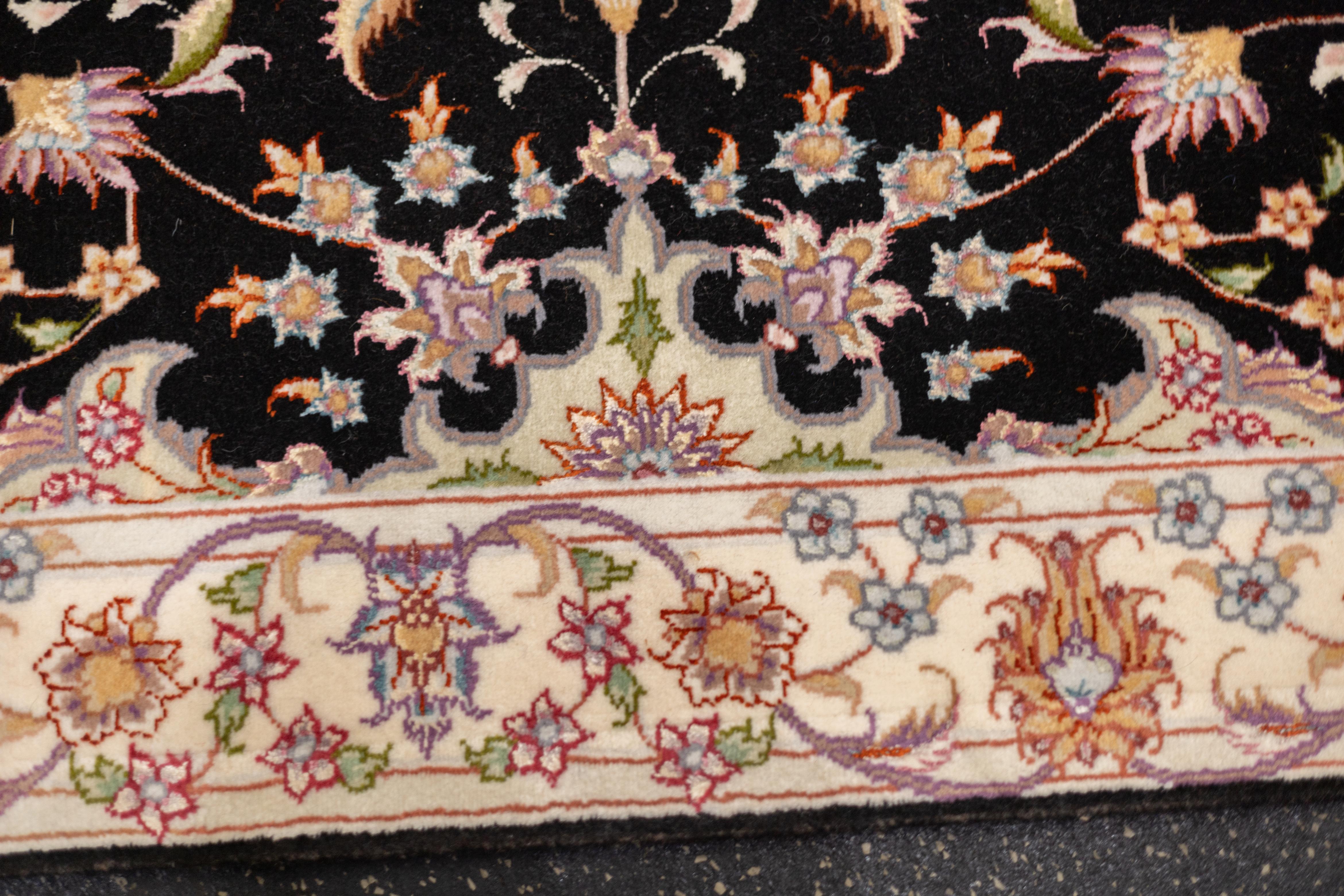Extremely Fine Persian Tabriz Wool & Silk Long Rug 2'6'' x 17'1'' For Sale 3