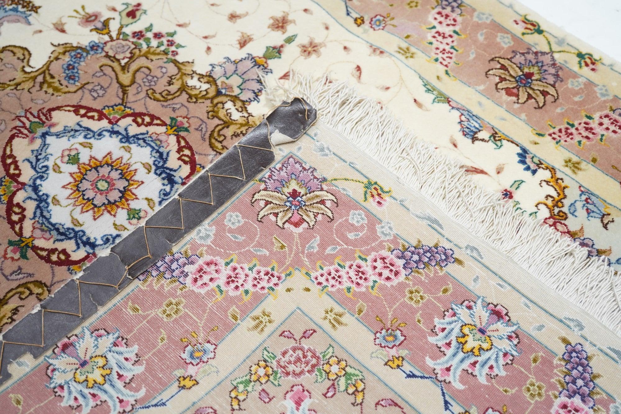 Tappeto persiano Tabriz in lana e seta, estremamente fine, 3'4'' x 5'2'' in vendita 5