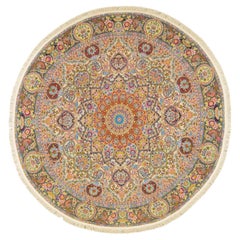 Extremely Fine Persian Tabriz Wool & Silk Rug 5'11'' x 5'11''