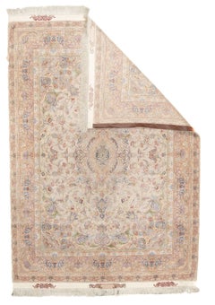 Extremely Fine Persian Tabriz Wool & Silk woven Rug 4'11'' x 7'1''